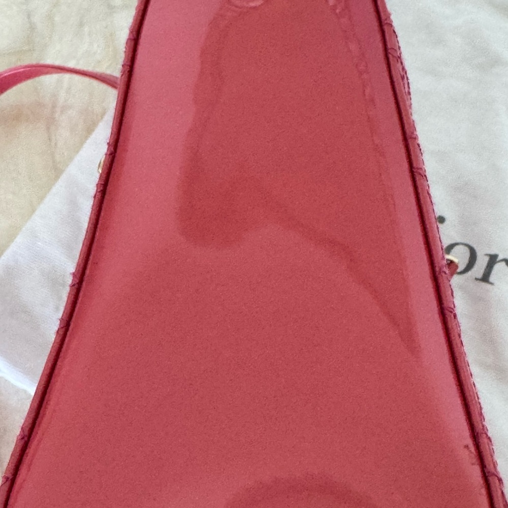 Dior Pink Quilted Handbag, patent leather, original dust bag - Picture 14 of 15